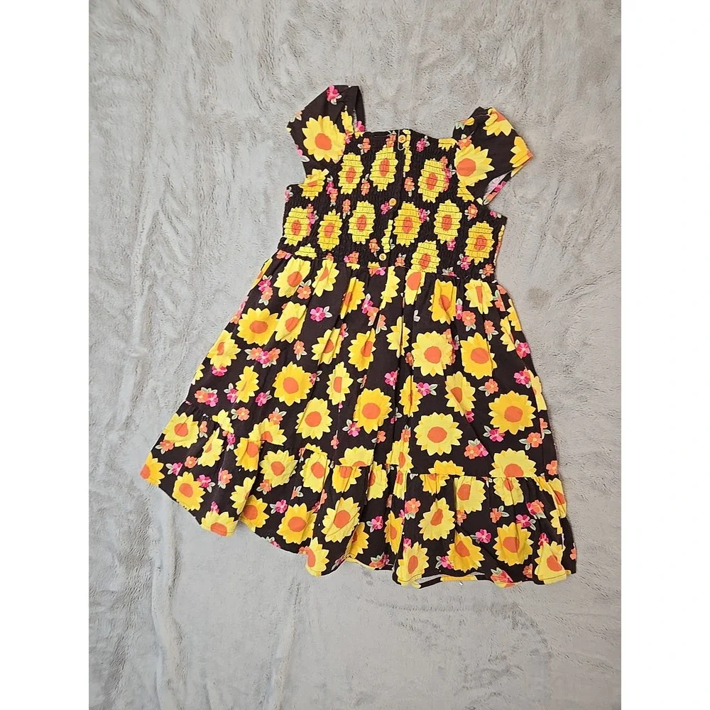 Gymboree Sunflower Dress Girl Size‎ 12 100% Cotton